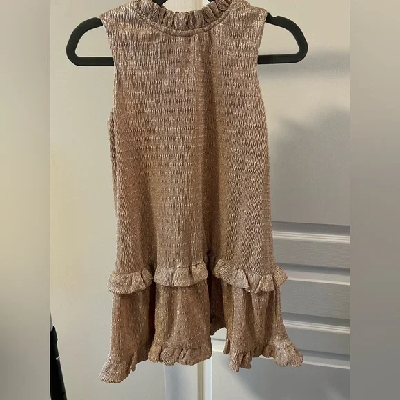 gold crinkle dress Spiral Panel Crinkle Metallic Gold/Silver Sequin Show Choir Dress